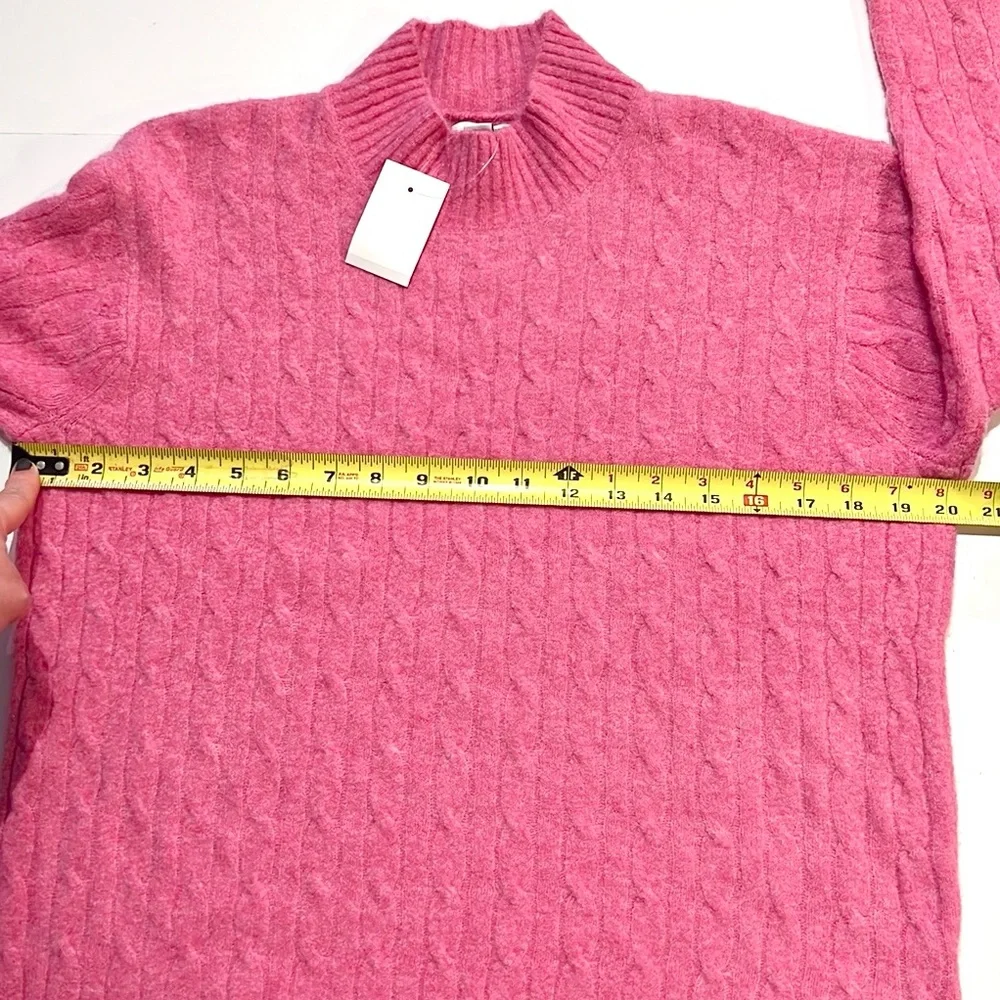 J. Crew Cable Knit Mock Neck Sweater